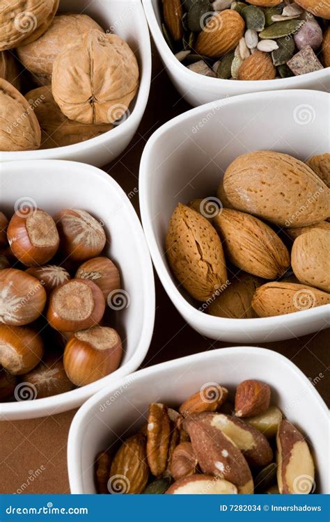 Nuts and seeds stock photo. Image of healthy, mixed, pots - 7282034