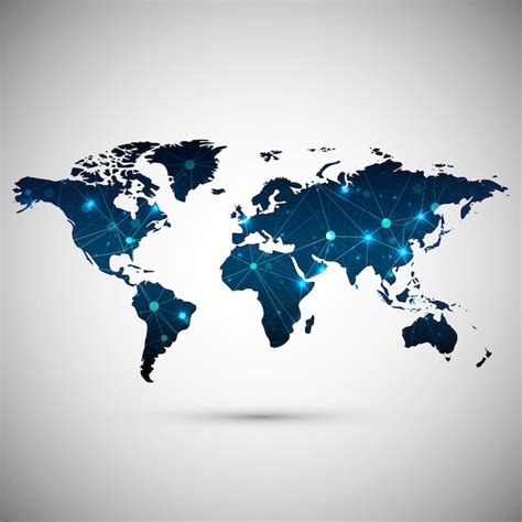 Free Vector | Modern world map background