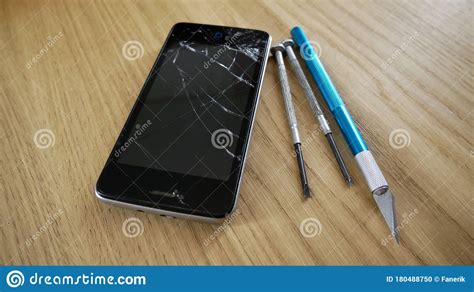 Mobile Phone Repair. Touchscreen Replacement Stock Photo - Image of ...