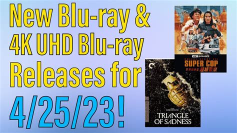 New Blu-ray and 4K UHD Blu-ray Releases for April 25th, 2023! - YouTube