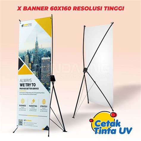 X Banner 60x160 Resolusi Tinggi-Cetak UV | Gundaling Print Online