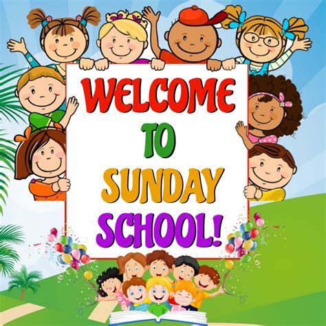 Welcome to Sunday school poster Template | PosterMyWall