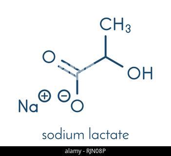 Sodium lactate, chemical structure. Skeletal formula Stock Vector Image & Art - Alamy