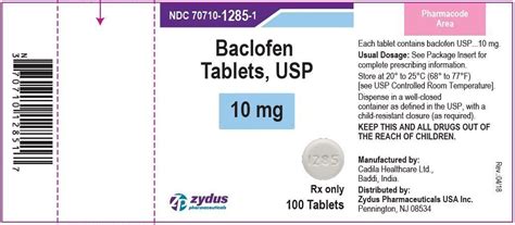 Baclofen - FDA prescribing information, side effects and uses