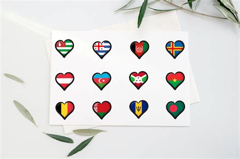 All World Flags SVG Country Flags SVG Heart Flags Svg Flags - Etsy