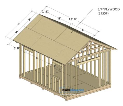 12×16 shed diy plans gable roof build blueprint – Artofit