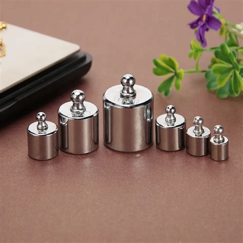 6Pcs Precision Calibration Scale Weights Accurate Weights Set 100g 50g 20g 10g 5g Grams Jewelry ...