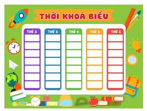 Mẫu thời khóa biểu - Các mẫu thời khóa biểu đẹp nhất - VnDoc.com