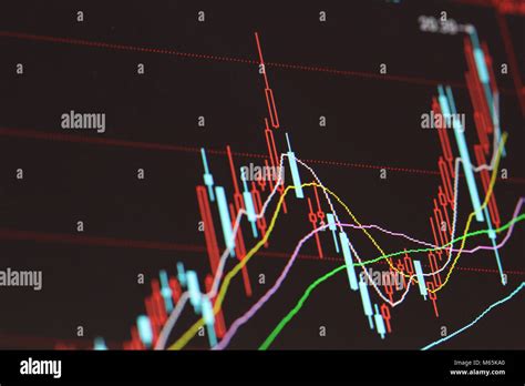 Stock market analysis data, trend charts, K chart Stock Photo - Alamy