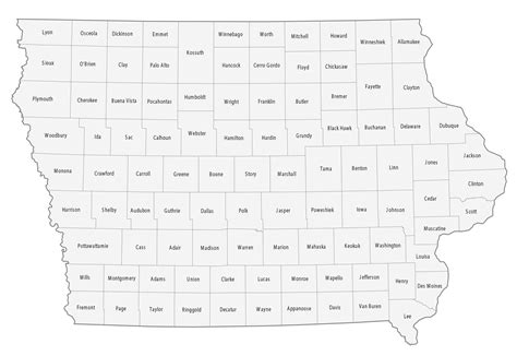 Iowa County Map - GIS Geography