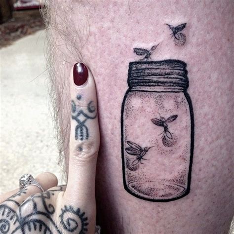 black-stabbath: Did this teensy lil jar full of fireflies today too ...