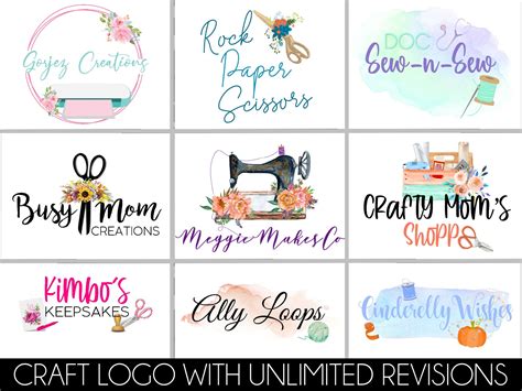 Crafting Logo Design Custom Branding Craft Business Logo | Etsy