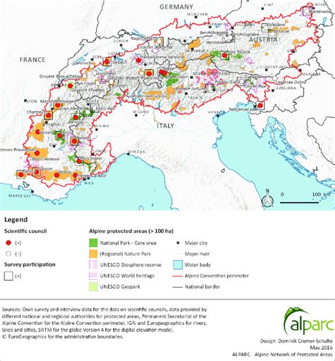 Map of the Alpine Space indicating Alpine protected areas with or... | Download Scientific Diagram