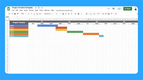 How To Create A Timeline Using Google Sheets - Design Talk