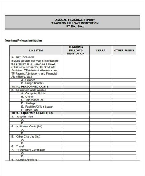 Annual Financial Report Template Word (1) | PROFESSIONAL TEMPLATES