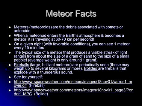 Meteor Showers - Presentation Astronomy