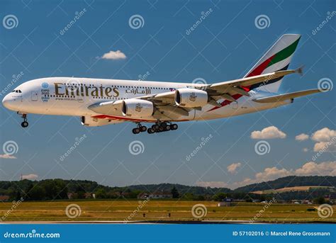 Airbus a 380 landing editorial photo. Image of widebody - 57102016