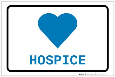 Hospice with Icon Landscape v2 - Label | Creative Safety Supply