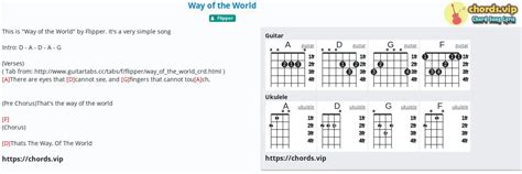 Chord: Way of the World - tab, song lyric, sheet, guitar, ukulele ...