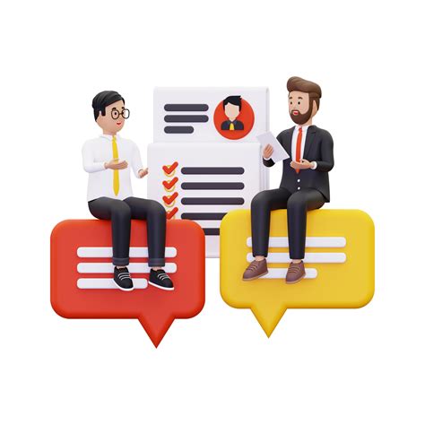 3d job interview illustration 10872627 PNG