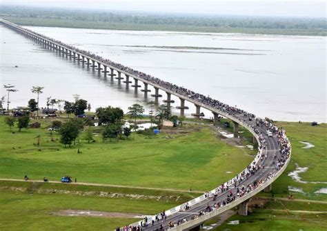 PHOTOS: India's longest bridge opened in Assam - Rediff.com India News