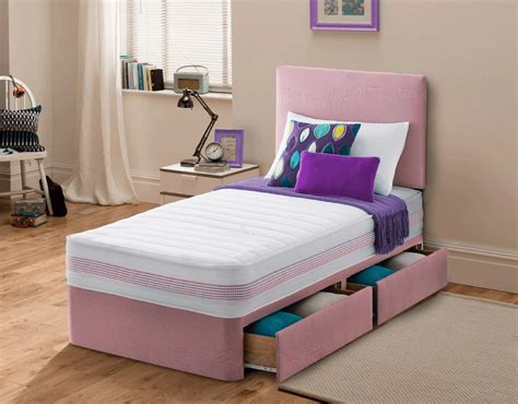 Luxury Single Divan Bed Set and Mattress with Drawer Options for Children & | Sleepyn