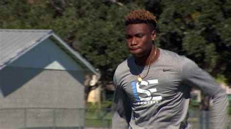 College football's fastest man now training in Tampa | FOX 13 Tampa Bay