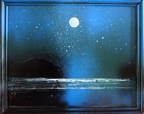 Moon And Stars Painting at PaintingValley.com | Explore collection of ...