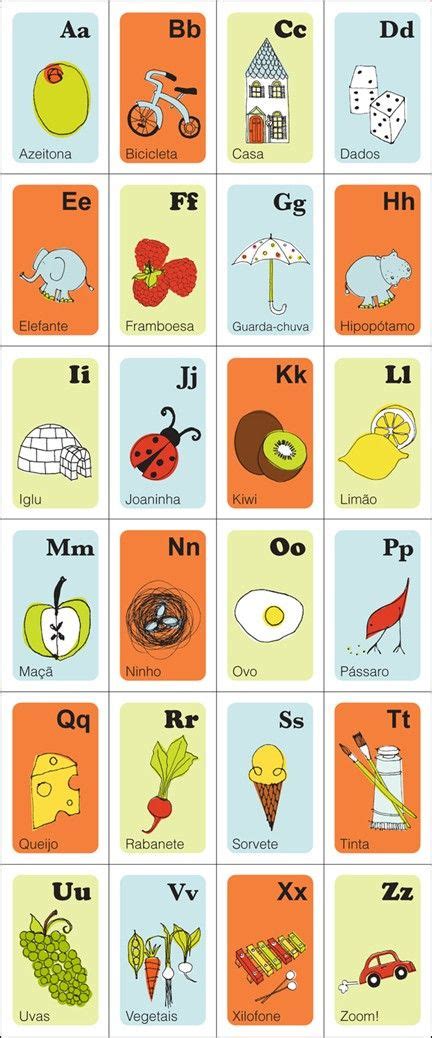 Nursery Art Print Alphabet Cards in PORTUGUESE-Illustrated Style How To ...