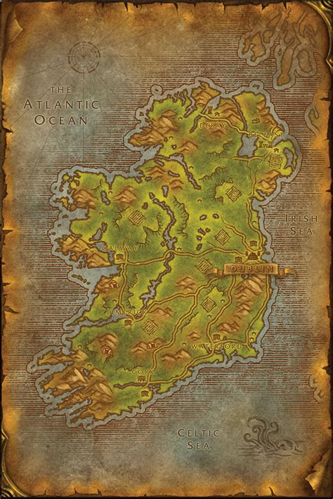 The Emerald Isle (Ireland) WoW Map : u/ConservationOfWumbo