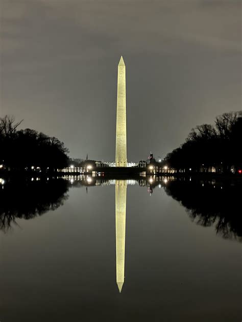 Washington Monument Reflection at Night : r/washingtondc