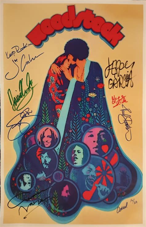 1969 WOODSTOCK Poster 10 Year Anniversary REPRODUCTION Cocker Slick ...