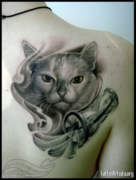 Lets Get Inked Girls: Cat Back Tattoo for Girls