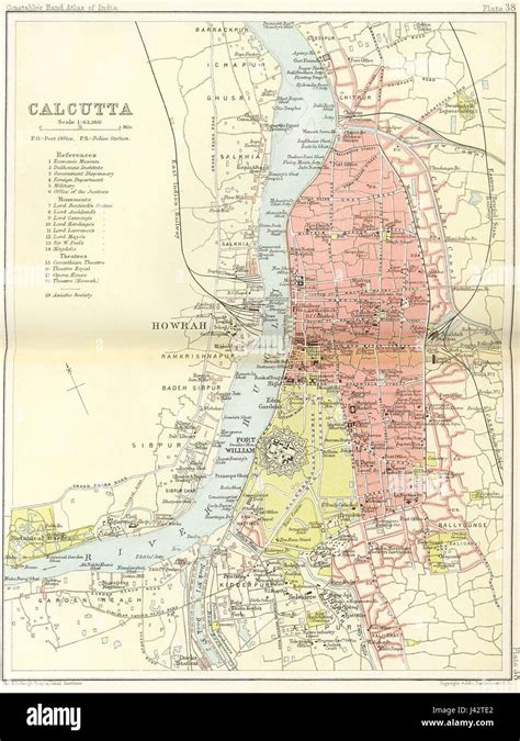 Old map of calcutta hi-res stock photography and images - Alamy