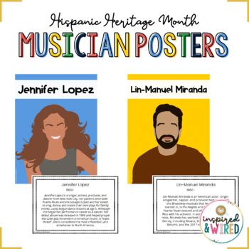 Hispanic Musicians Posters | Hispanic Heritage Month | TpT