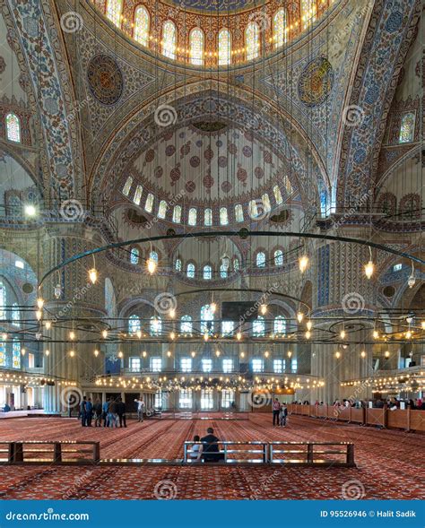 Interior of Sultan Ahmed Mosque Blue Mosque, Istanbul, Turkey Editorial Photo - Image of ...