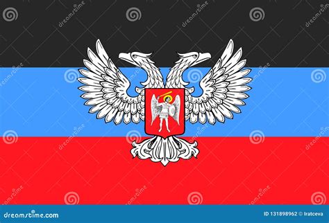 Flag of Donetsk Peoples Republic Stock Illustration - Illustration of ...