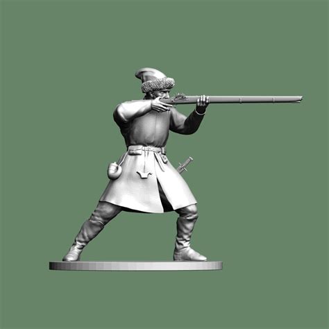 Cossack Miniature With a Gun - Etsy