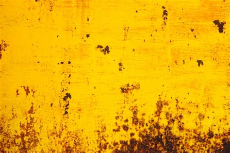 Premium Photo | Rusted yellow painted metal. abstract texture matal background.