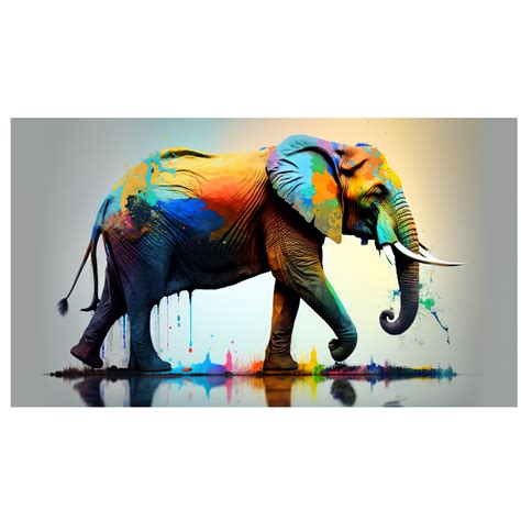 Elephant Painting On Canvas