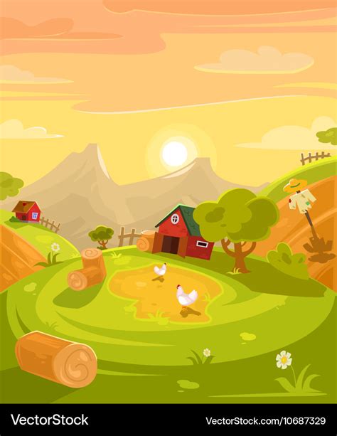 Retro of the countryside Royalty Free Vector Image