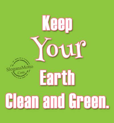 Go Green Slogans