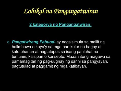 Halimbawa Ng Pangangatwiran Na Pangungusap - MosOp