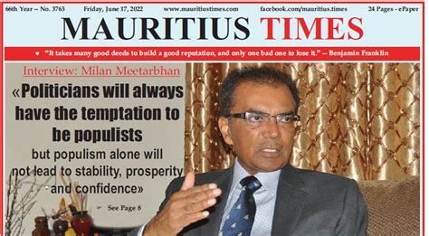 Mauritius Times ePaper Friday 17 June 2022 – Mauritius Times