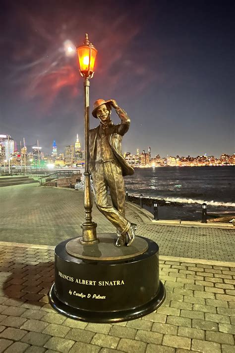 Photo of Frank Sinatra Statue at Night - Etsy