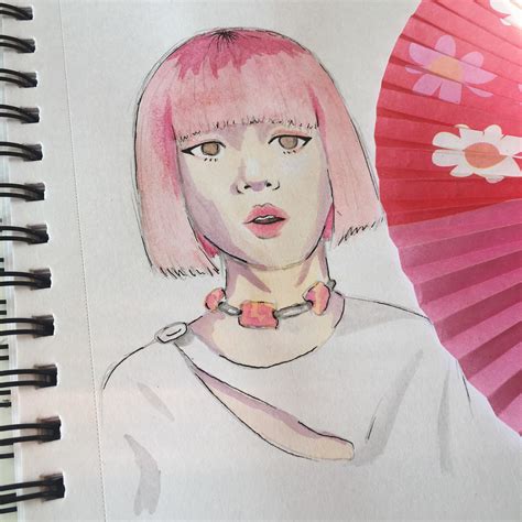 My drawing of Jisoo from BLACKPINK 🌸 : r/drawing