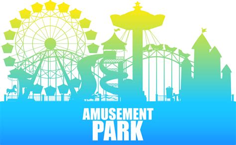 A colour silhouette amusement park template 296462 Vector Art at Vecteezy