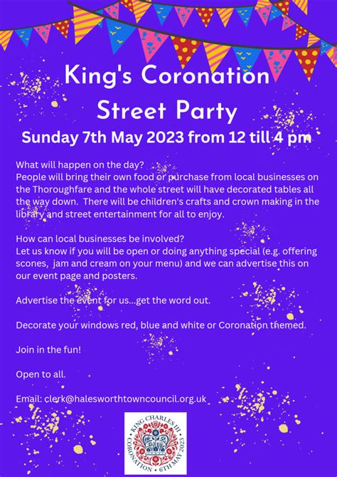 Coronation Street Party 7th May! - Halesworth Town Council