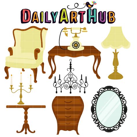 Antique Furniture Clip Art Set – Daily Art Hub – Free Clip Art Everyday