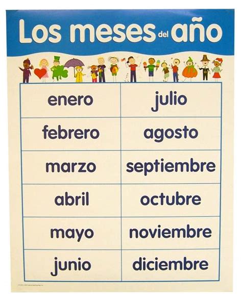 Free Printable Spanish Months Of The Year - FREE PRINTABLE TEMPLATES